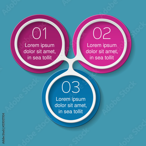 Vector infographic template, 3 options.