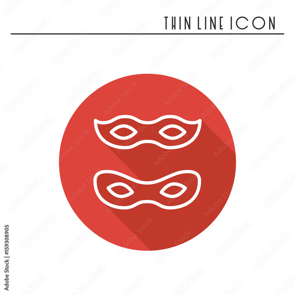 Traditional venetian festive carnival icon. Party celebration masquerade birthday holidays event. Thin line party basic element icon. Vector simple linear design. Illustration. Symbols black pictogram Traditional venetian festive carnival icon. Party celebration masquerade birthday holidays event. Thin line party basic element icon. Vector simple linear design. Illustration. Symbols black pictogram