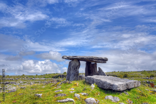 Poulnabrone Dolmen tomb, the Burren, Ireland photo