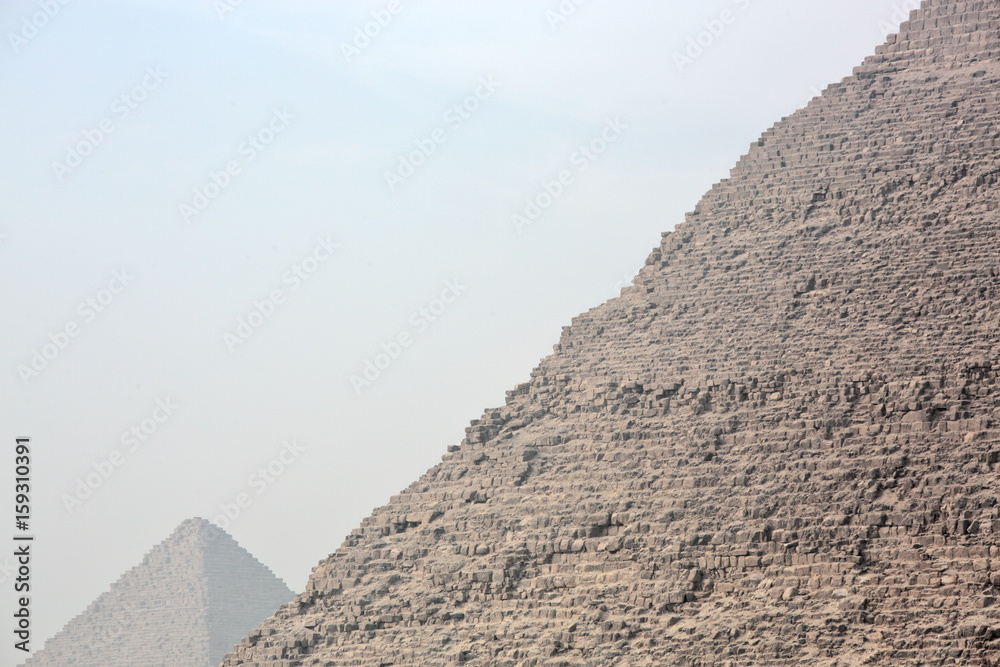 Great Egyptian pyramids in Giza, Cairo 