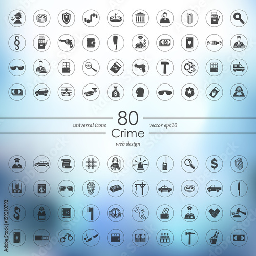 Set of crime icons
