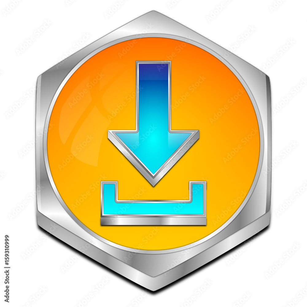Download button - 3D illustration Download button - 3D illustration