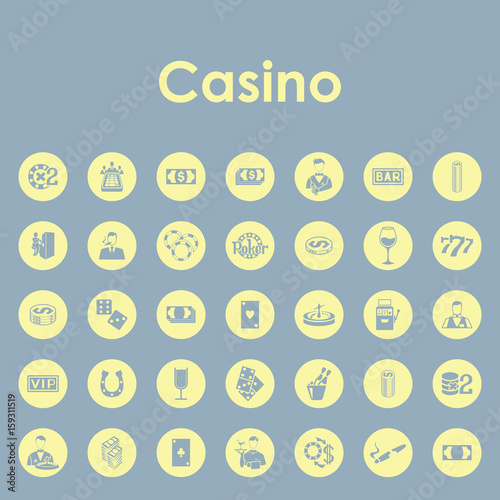 Set of casino simple icons