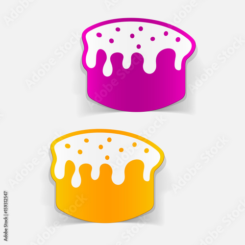 realistic design element: easter cakes