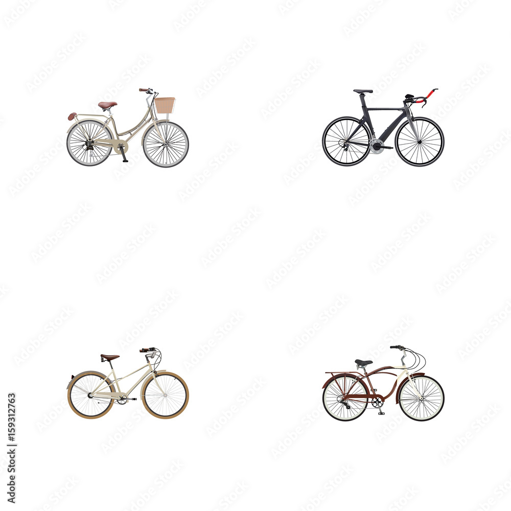 roestvrij mixer beloning Realistic Journey Bike, Brand , Competition Bicycle Vector Elements. Set Of  Bike Realistic Symbols Also Includes Bike, Old, Vintage Objects. Stock  Vector | Adobe Stock