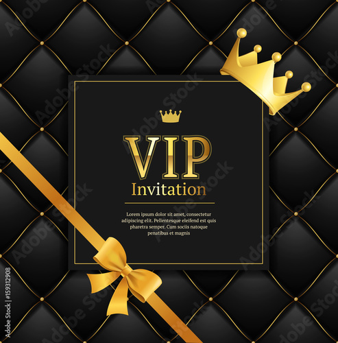 Quilted Invitation Card. Vector