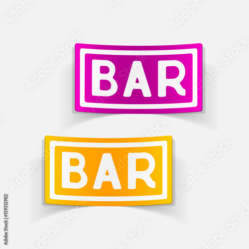 realistic design element: bar