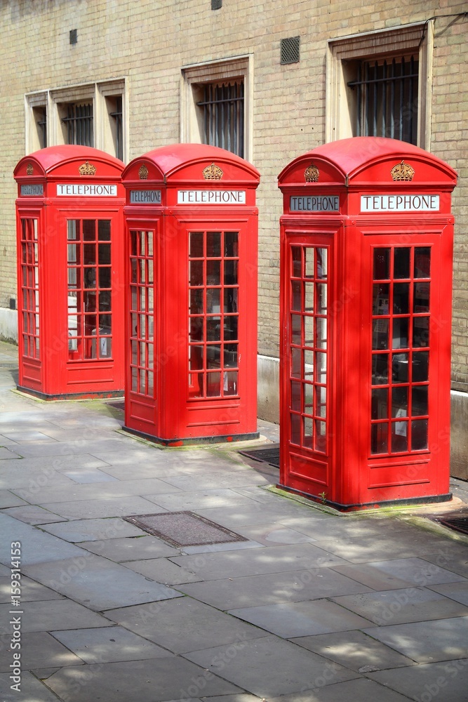 Obraz premium Red telephone England