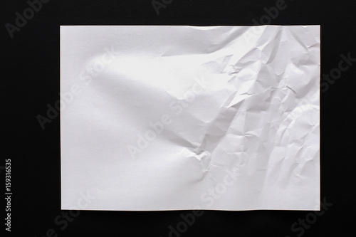 Crumpled white paper texture, paper background