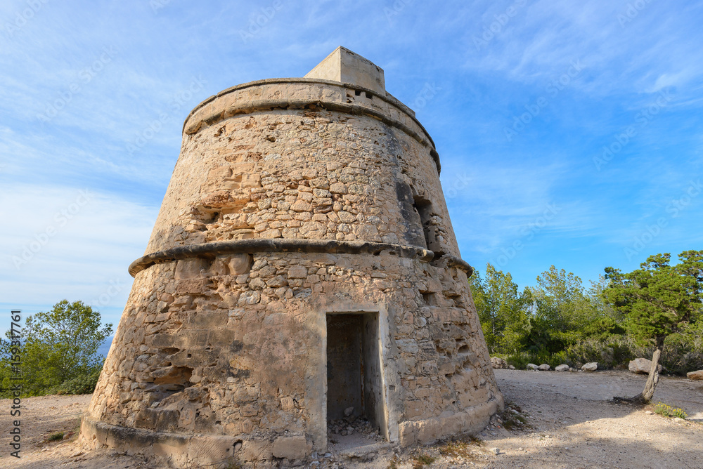 Portinatx Tower, Ibiza island, Spain