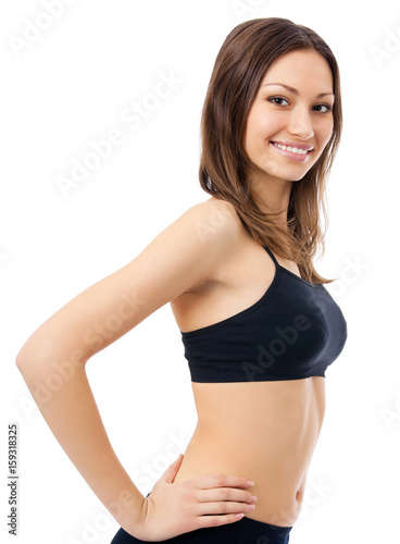 Young woman in sportswear, isolated