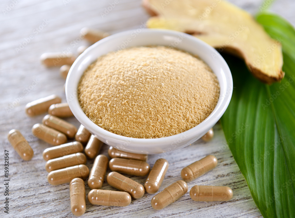 ginger root and capsules ginger root and capsules