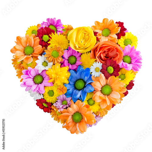 Herz aus Blumen – Stock-Foto | Adobe Stock