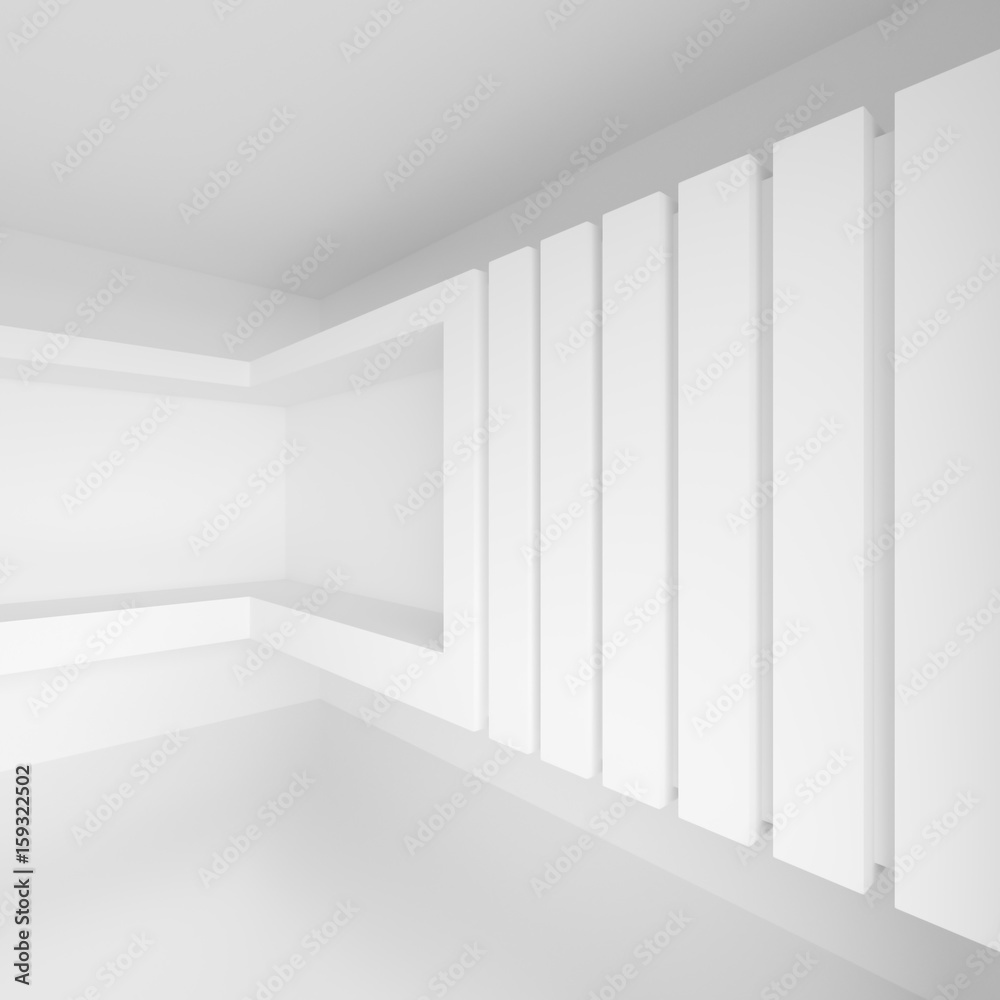 Fototapeta premium White Modern Empty Room
