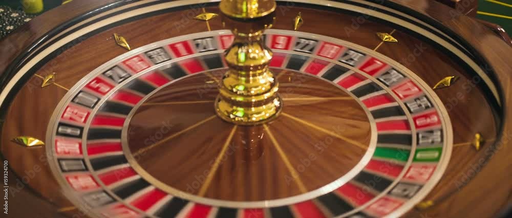 Spinning roulette and the ball in it Spinning roulette and the ball in it