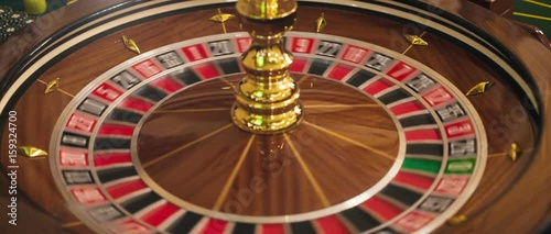 Spinning roulette and the ball in it