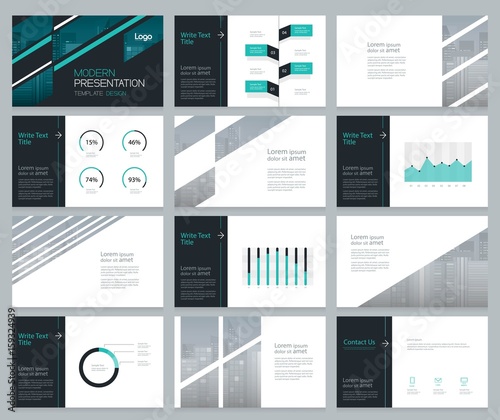 page layout design for business presentation and brochure ,report,book page with  cover design