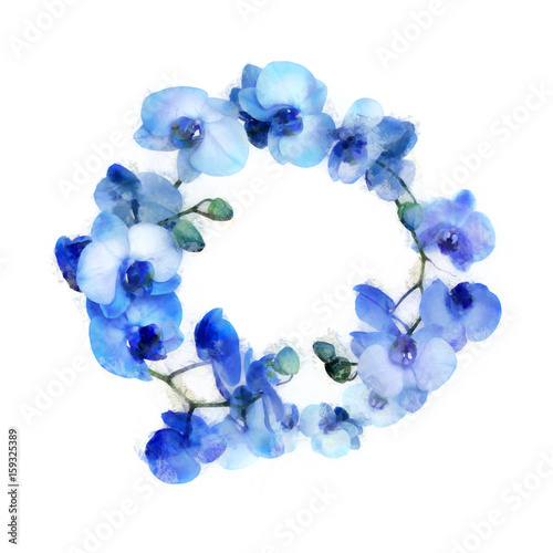 Orchid circle background