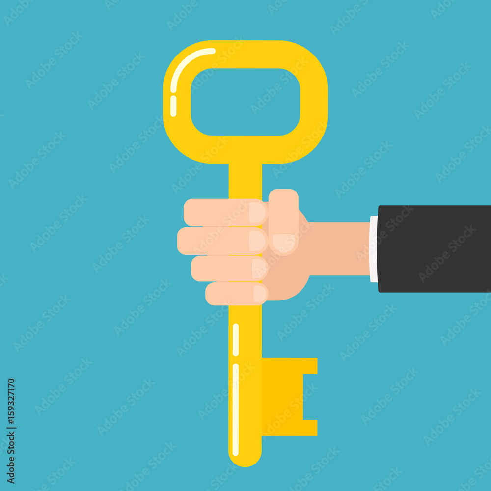 hand holding golden key hand holding golden key