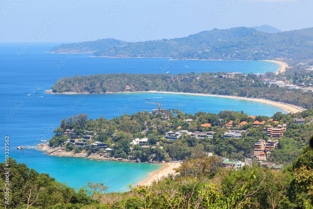 Kata and Karon beach, beautiful seascape at Phukhet, Thailand Kata and Karon beach, beautiful seascape at Phukhet, Thailand