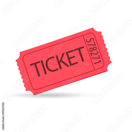 red raffle ticket