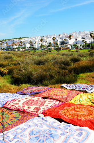 Pañuelos de playa y pareos en Conil de la Frontera, costa de Cádiz, España photo