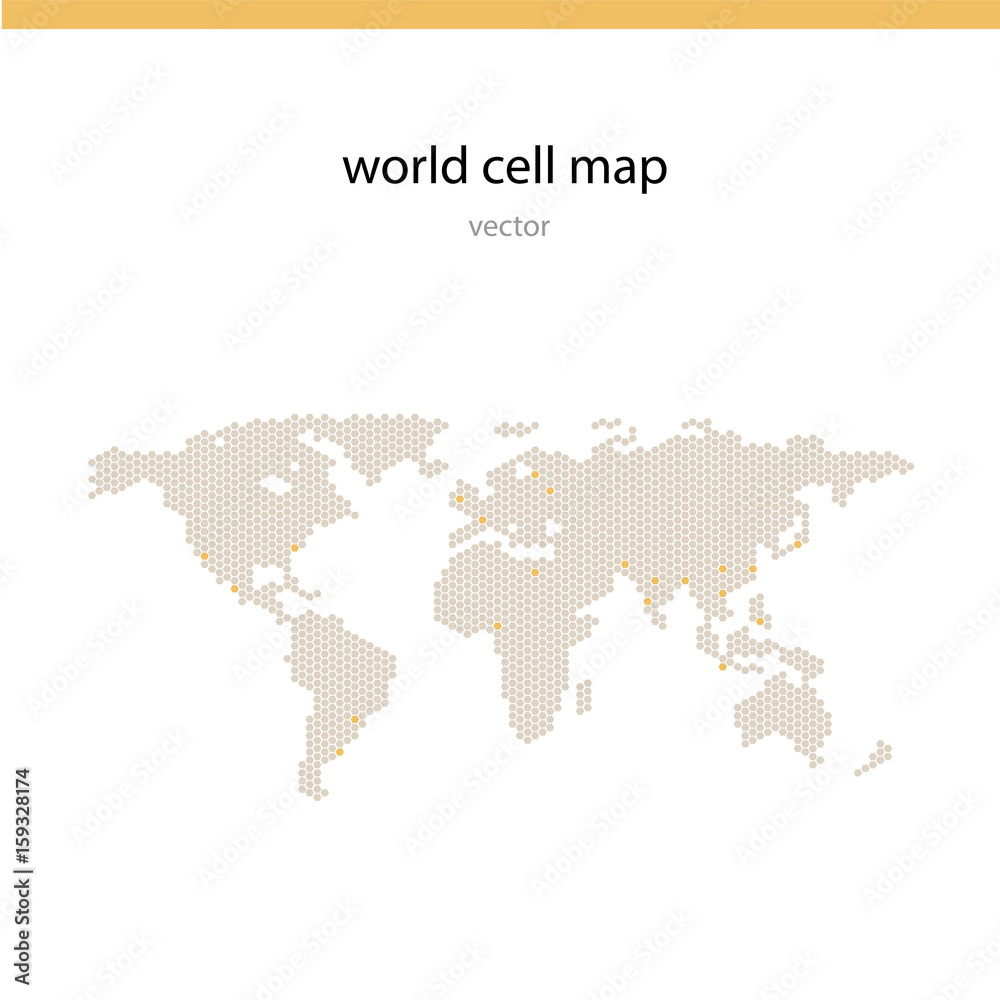 World cell map vector illustration World cell map vector illustration