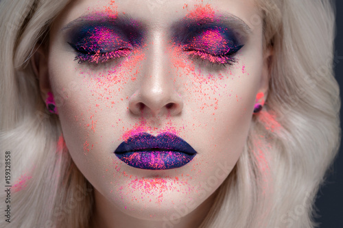 Closeup beauty studio portrait