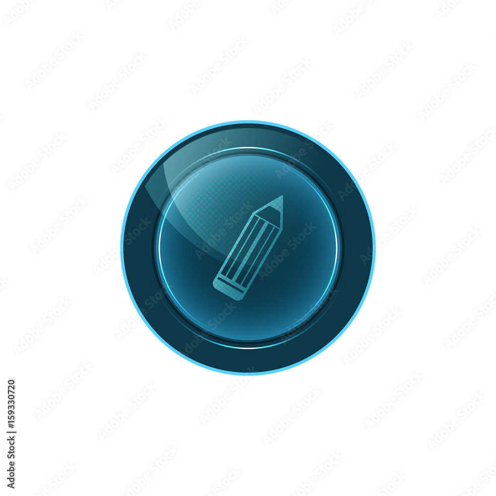 Web button pencil on white background. Vector design. Web button pencil on white background. Vector design.
