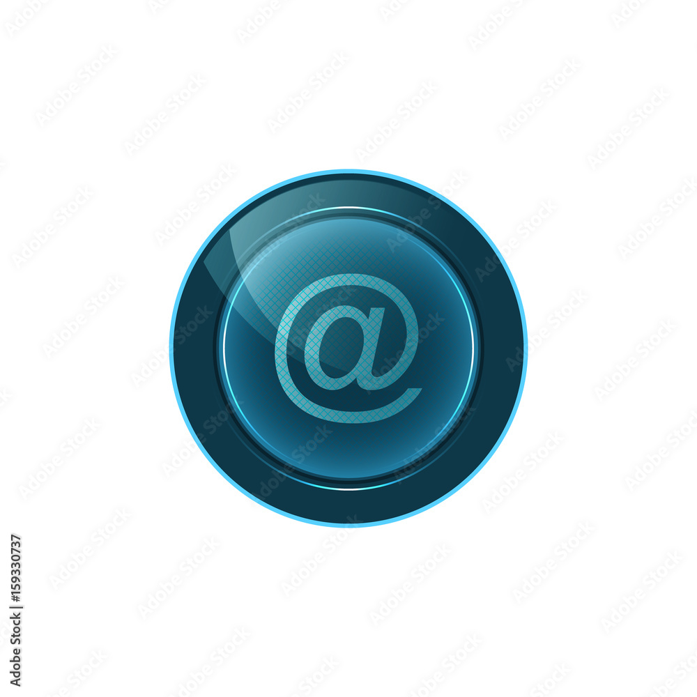 Web button at or email on white background. Vector design. Web button at or email on white background. Vector design.