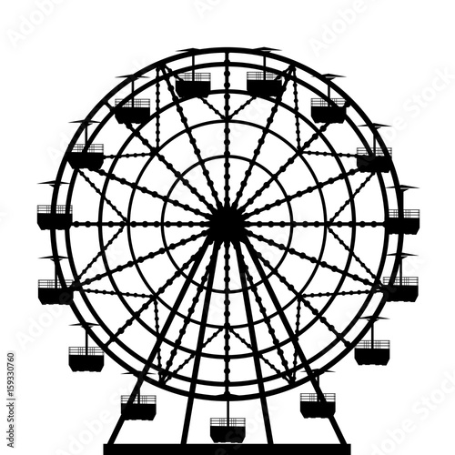 Ferris wheel  silhouette