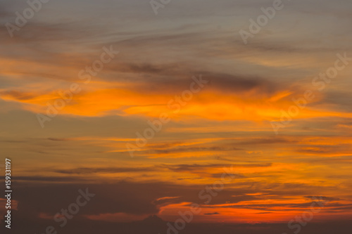 sunset with clouds use to background © aon_skynotlimit