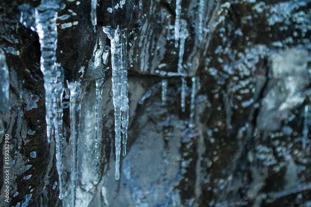 ice shapes and forms on cold winter morning ice shapes and forms on cold winter morning