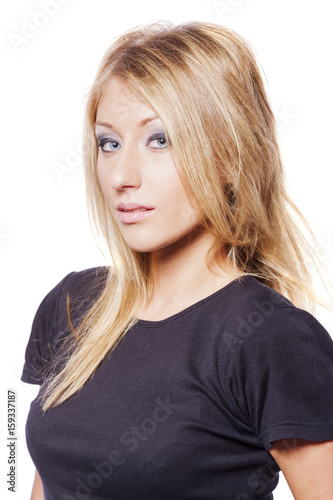 blond woman posing