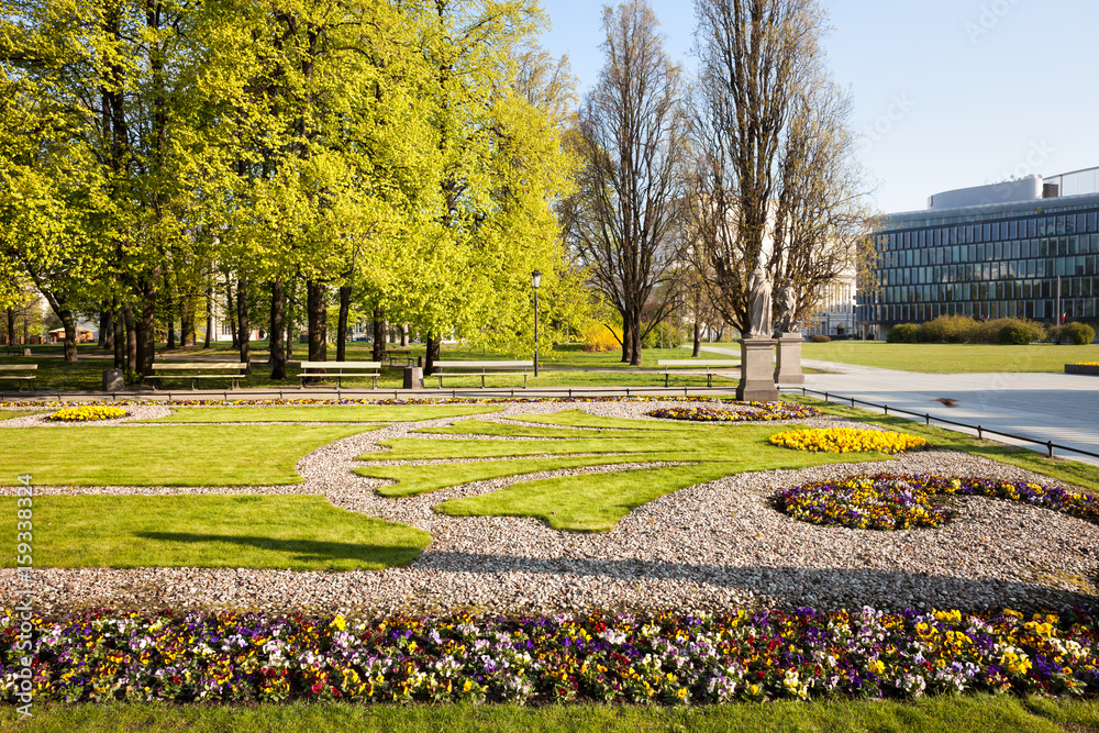 Obraz premium The Saxon Garden in Warsaw