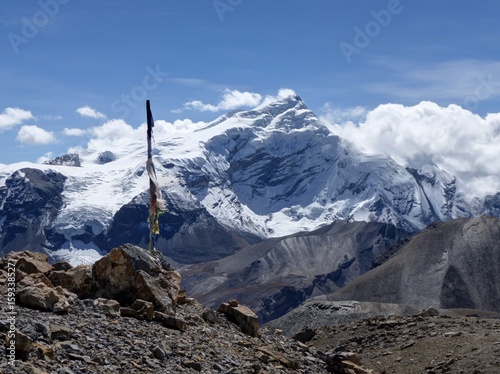 Snow capped mountain Chulu photo