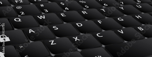 Clavier qwerty 3D noir