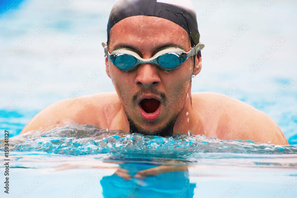 Close-up portrait of swimming