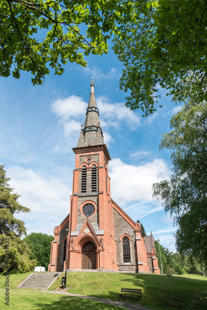 Evangelische Kirche in Åtvidaberg - Erbaut 1884 in englischer Gotik