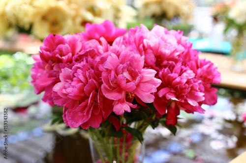 Fototapeta Naklejka Na Ścianę i Meble -  Pink peonies bunch
