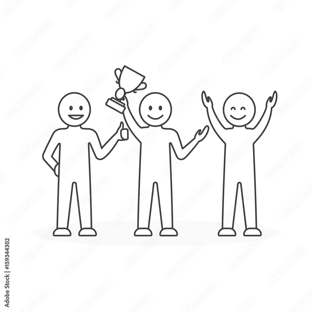 Winners with trophy.