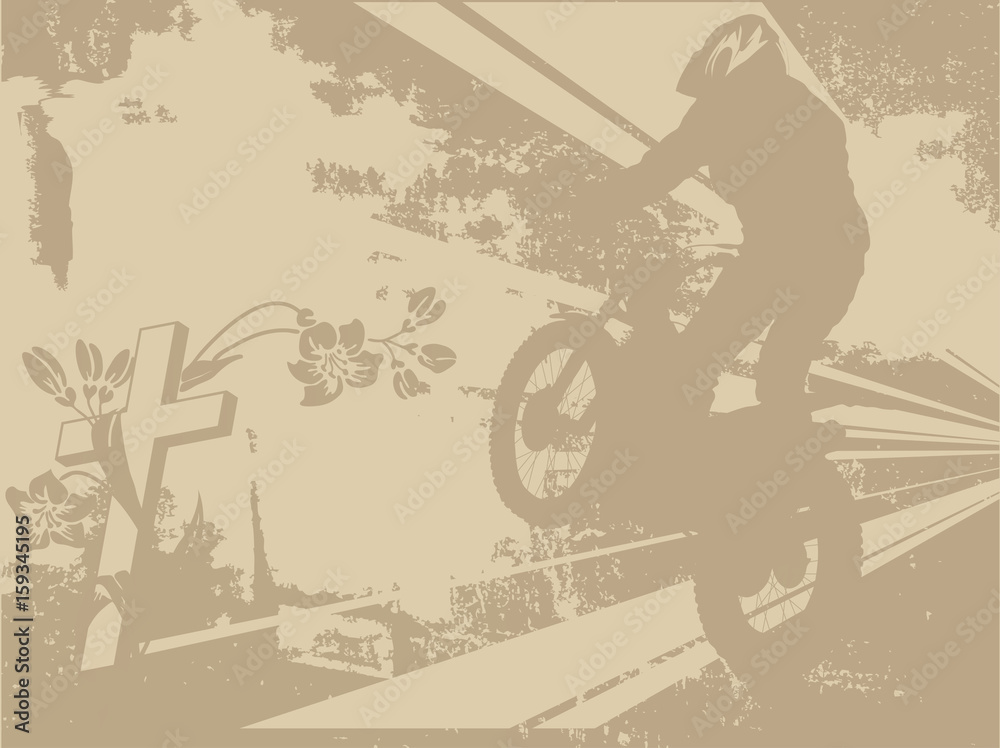 Naklejka premium Motobiker
