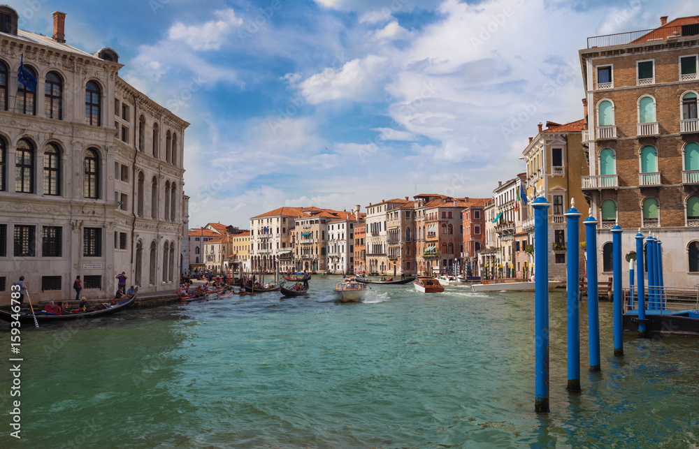 Venice / View of the historical architecture and river channel