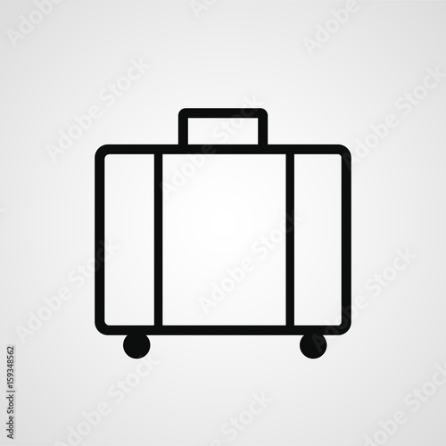 Luggage or baggage vector icon