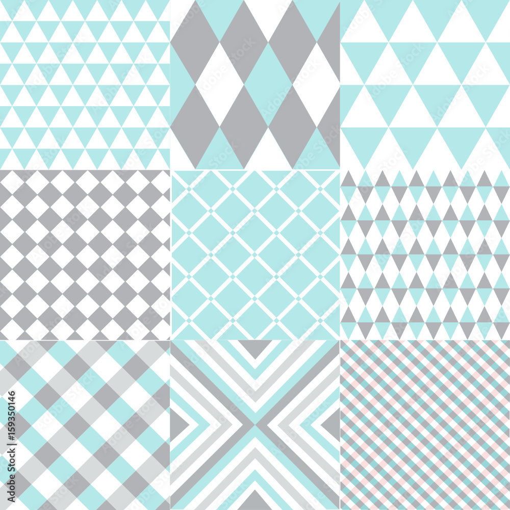 Set of geometric patterns Set of geometric patterns