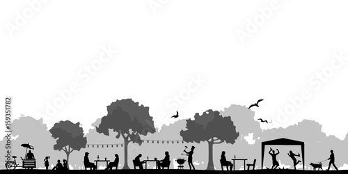 Silhouette Biergarten