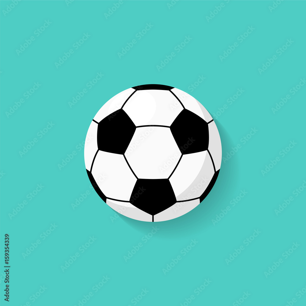Soccer ball icon in flat style. Vector Soccer ball icon in flat style. Vector