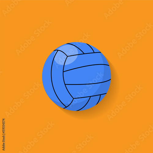 Volleyball icon in flat style. Vector illustration