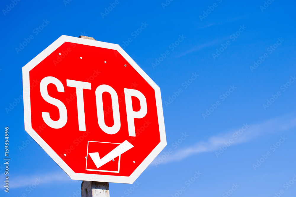 Stop Sign with Checkbox