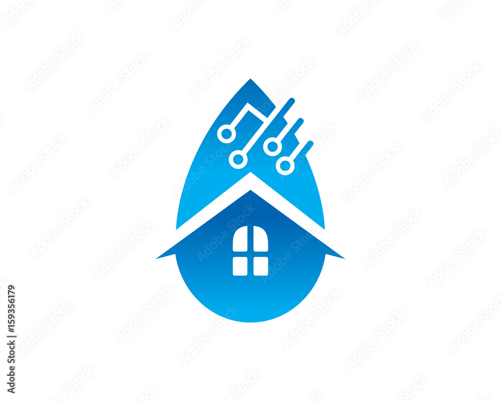 Water Technology House Logo Template Design Vector, Emblem, Design Concept, Creative Symbol, Icon Water Technology House Logo Template Design Vector, Emblem, Design Concept, Creative Symbol, Icon